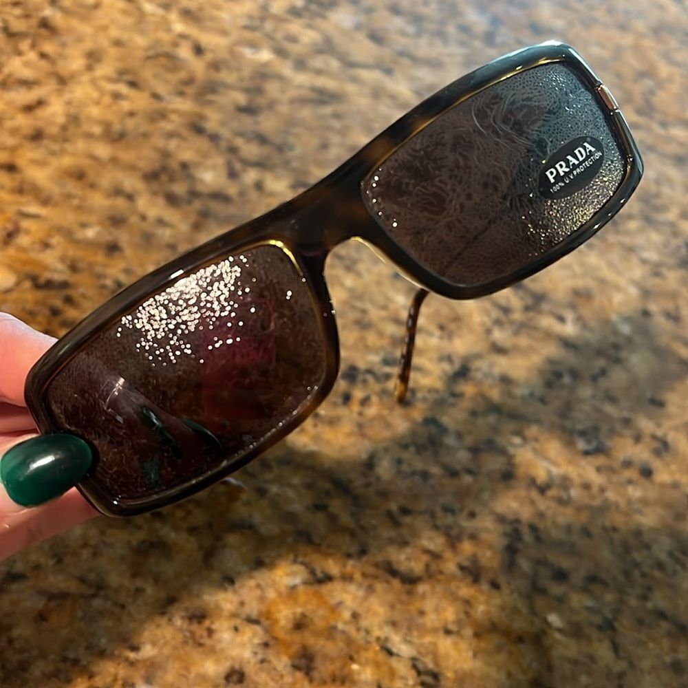 Vintage PRADA Sunglasses Never Worn, Need New Lenses - Beautiful Tortoise Shades - Picture 5 of 5